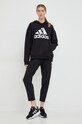 Бавовняна кофта adidas HR4934 чорний SS23