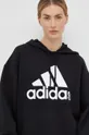 μαύρο Βαμβακερή μπλούζα adidas