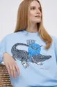 μπλε Βαμβακερή μπλούζα Lacoste x Netflix