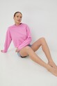 Bavlněná mikina Roxy ERJFT04670 růžová AW23