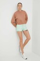 Бавовняна кофта Roxy ERJFT04670 коричневий AW23