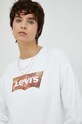 Bavlněná mikina Levi's bílá 18686.0136
