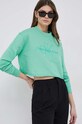 Бавовняна кофта Calvin Klein Jeans без капюшона зелений J20J220696.PPYX
