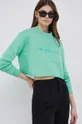 πράσινο Βαμβακερή μπλούζα Calvin Klein Jeans Γυναικεία