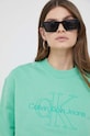 Бавовняна кофта Calvin Klein Jeans зелений J20J220696.PPYX