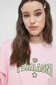 Pamučna dukserica Chiara Ferragni Ferragni Embro roza 74CBIT02