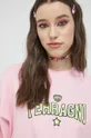 różowy Chiara Ferragni bluza bawełniana Ferragni Embro