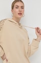 Pamučna dukserica Pinko bež 100375.A0L7