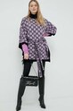 Pinko sweter wełniany 100414.Y7Z4 fioletowy AA00