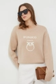 бежевый Шерстяной свитер Pinko