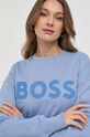 BOSS bluza bawełniana niebieski 50490967