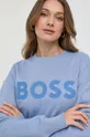 modra Bombažen pulover BOSS
