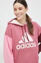 adidas bluza bawełniana różowy IC9869