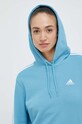 Bavlněná mikina adidas modrá IC9913