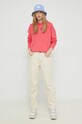 Pamučna dukserica Tommy Jeans DW0DW15411.PPYX roza SS23