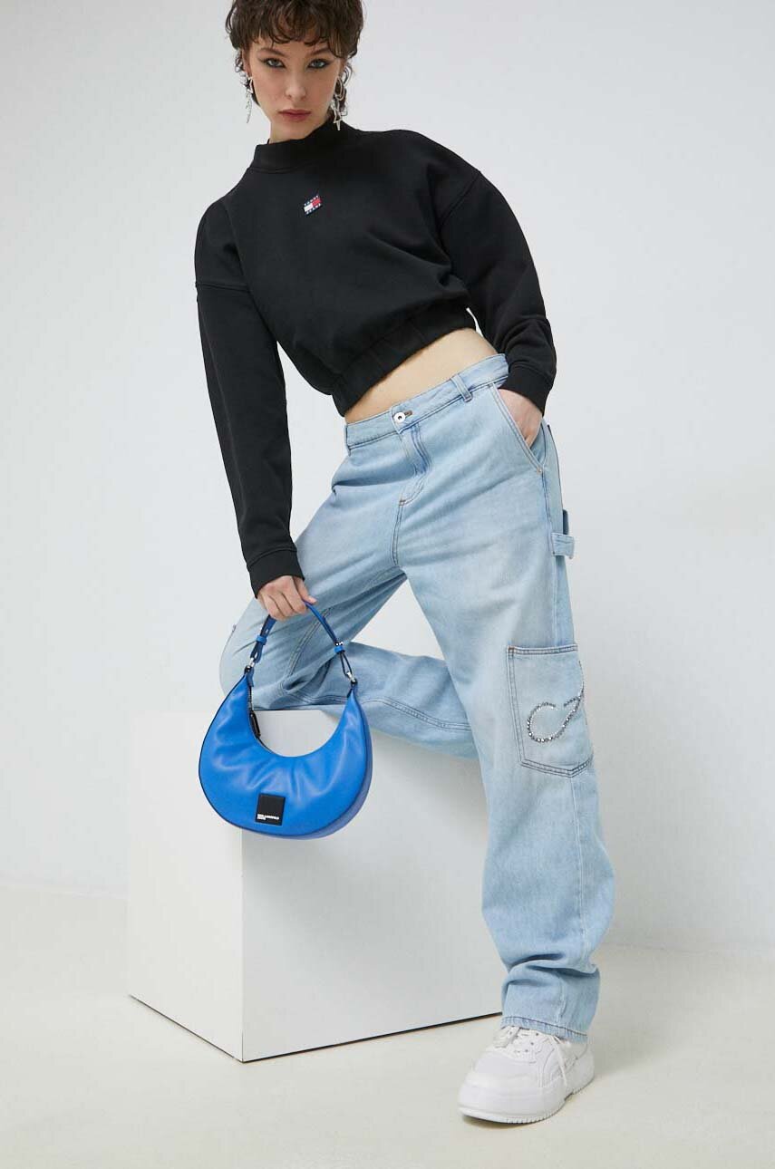Bavlněná mikina Tommy Jeans černá