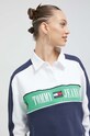 Tommy Jeans pamut melegítőfelső sötétkék DW0DW15642.PPYX