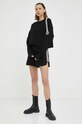MMC STUDIO bluza bawełniana LUCCO.BASIC czarny SS23