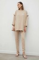 Хлопковая кофта MMC STUDIO LORETTA.BASIC бежевый SS23