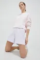 Βαμβακερή μπλούζα New Balance ροζ