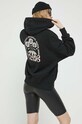 Βαμβακερή μπλούζα Vans VN00045NBLK1 μαύρο