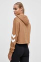Ρούχα Βαμβακερή μπλούζα Hummel 212561 καφέ