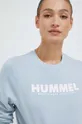 μπλε Βαμβακερή μπλούζα Hummel