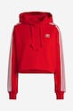 Clothing adidas Originals sweatshirt Adicolor Classics Crop Hoodie IB7389 red