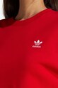 adidas Originals cotton sweatshirt 3-Stripes Cropped Sweatshirt IB7395 red