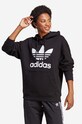 Bavlnená mikina adidas Originals Trefoil Hoodie potlač čierna IB7432