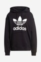 Bavlnená mikina adidas Originals Trefoil Hoodie čierna IB7432