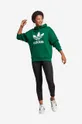 Βαμβακερή μπλούζα adidas Originals Trefoil Hoodie πράσινο