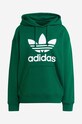 adidas Originals cotton sweatshirt Trefoil Hoodie green IB7433