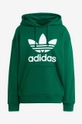 zelená Bavlnená mikina adidas Originals Trefoil Hoodie