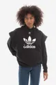 μαύρο Βαμβακερή μπλούζα adidas Originals Γυναικεία