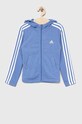 adidas bluza dziecięca G 3S FZ z kapturem niebieski IC3636