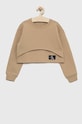 Dětská mikina Calvin Klein Jeans bez kapuce béžová IG0IG01875.PPYX