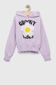 OVS bluza bawełniana dziecięca nadruk fioletowy 1698657.Girl.10.15years
