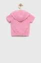 Guess t-shirt bawełniany dziecięcy różowy