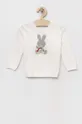 белый Хлопковый свитер для младенцев United Colors of Benetton Для девочек