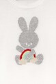 Fete United Colors of Benetton pulover din bumbac pentru bebeluși 1098B100J.W.SEASONAL alb