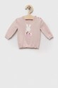 United Colors of Benetton pulover din bumbac pentru bebeluși cu modele bej 1098B100J.W.SEASONAL