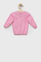 United Colors of Benetton pulover din bumbac pentru bebeluși 1098B100K.W.SEASONAL roz SS23