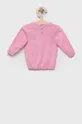 Bombažni pulover za dojenčke United Colors of Benetton roza