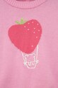 Fete United Colors of Benetton pulover din bumbac pentru bebeluși 1098B100K.W.SEASONAL roz