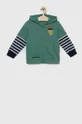 зелений Дитяча бавовняна кофта United Colors of Benetton Для дівчаток