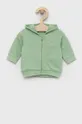 zelena Bombažen pulover za dojenčka United Colors of Benetton Dekliški