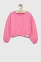 Dětská mikina United Colors of Benetton bez kapuce fialová 3UHRC10AT.G.SEASONAL