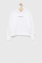 Calvin Klein Jeans bluza dziecięca z kapturem biały IG0IG01517.PPYX