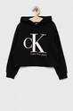 Dětská mikina Calvin Klein Jeans s kapucí černá IG0IG01934.PPYX